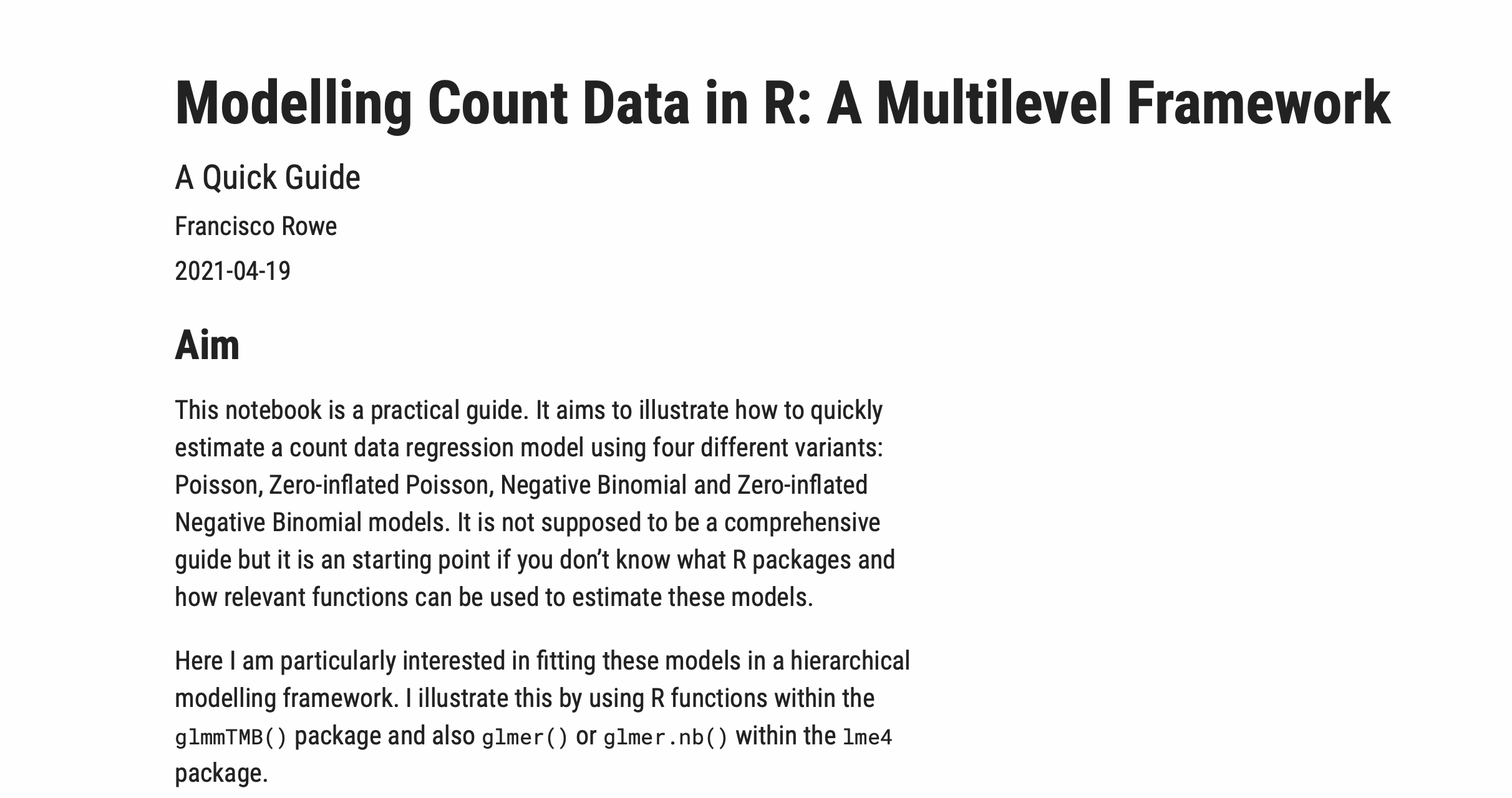 Count data modelling resource image